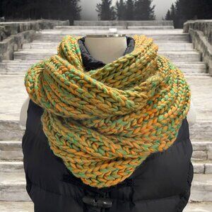 Angela & William Chunky Knit Infinity Scarf Loop Soft Warm Winter Boho Cozy Chic